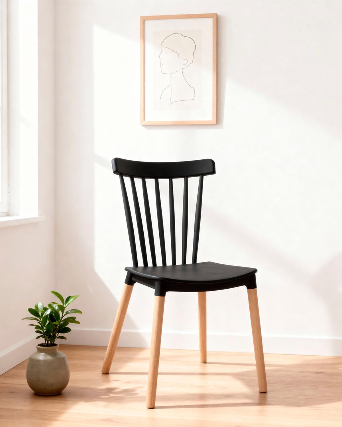 DEKIT Grupo RIMOBEL - Set di 4 sedie da pranzo Kaye