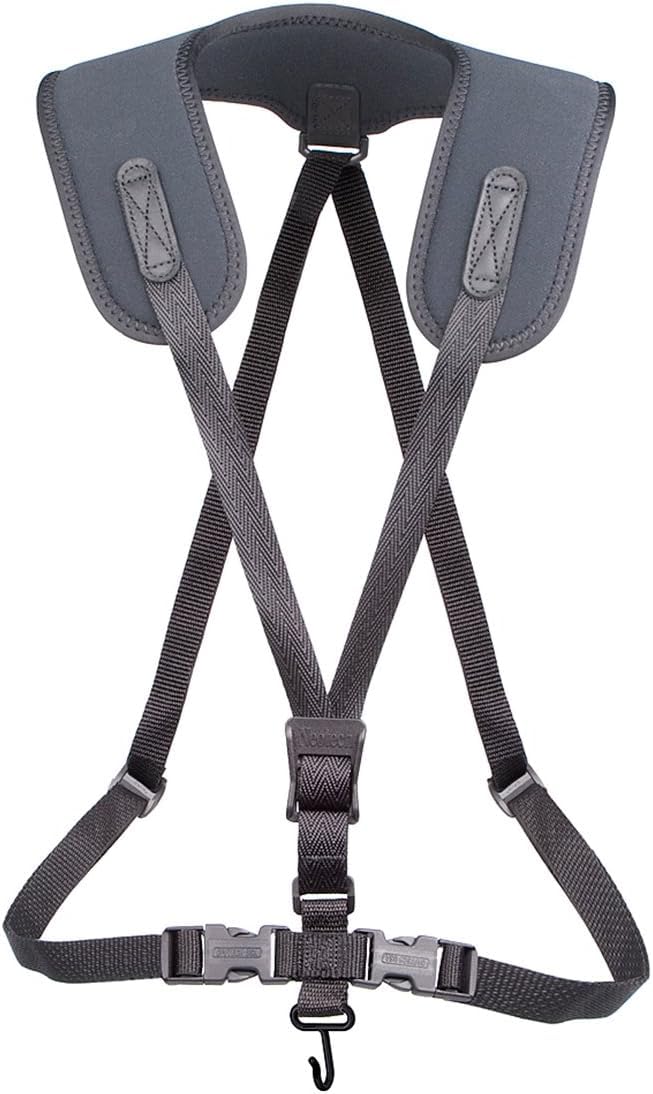 Neotech Super Harness - Junior- Metal Hook - Saxophone Strap – Adjustable Strap for Bass Clarinet Harness, Saxophone Accessories, Black - Made in USA