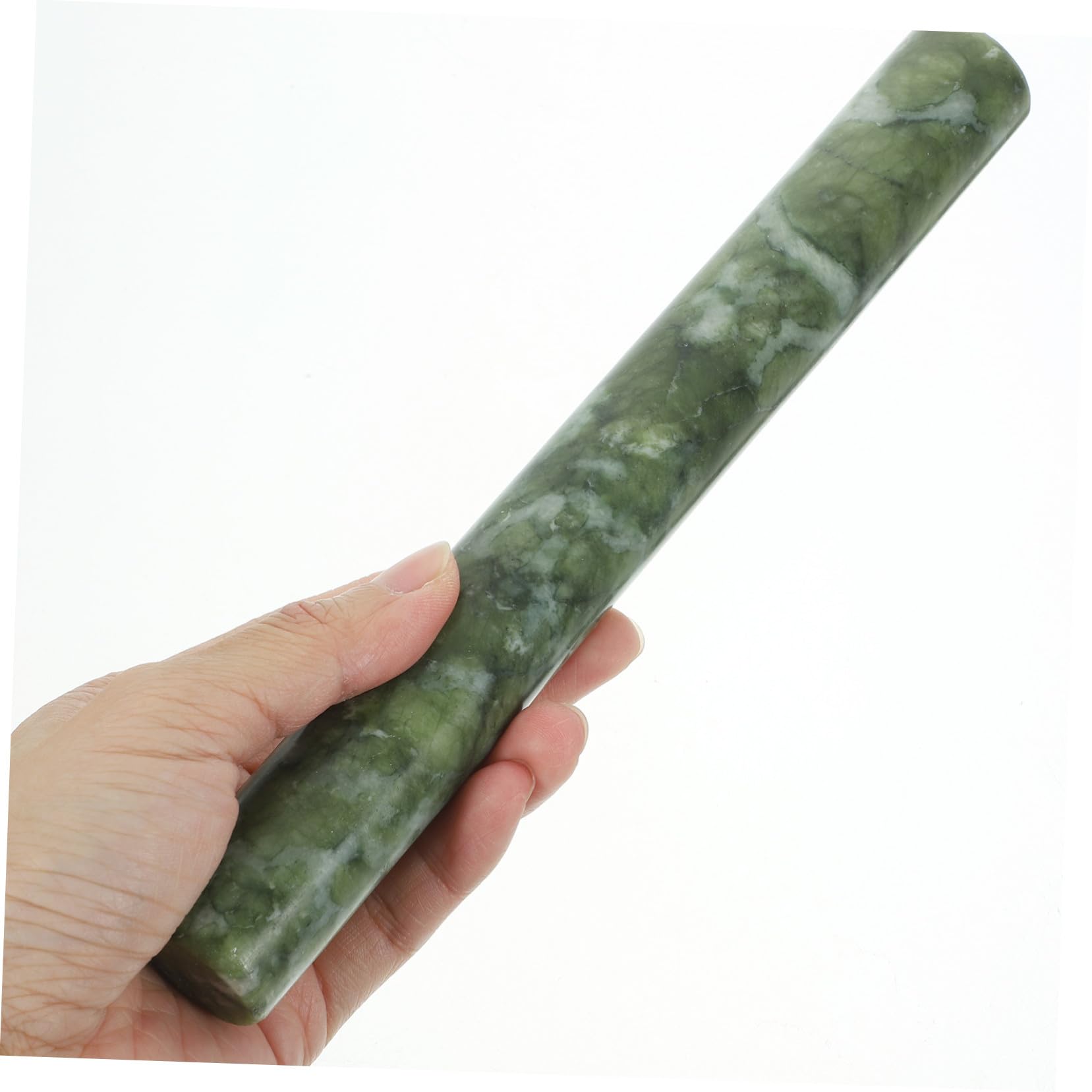 Rodillos de Jade Auténtico para Amasar 2 Piezas Mango Antiadherente, Material Resistente y Diseño Adecuado para Pasta y Envolturas de Dumplings