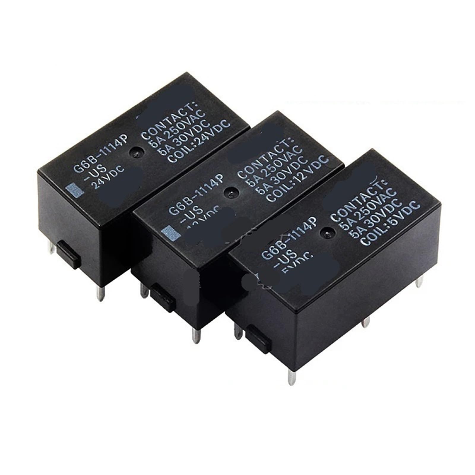 Relais G6B-1114P-US 24VDC 5A à 4 broches pour circuit imprimé
