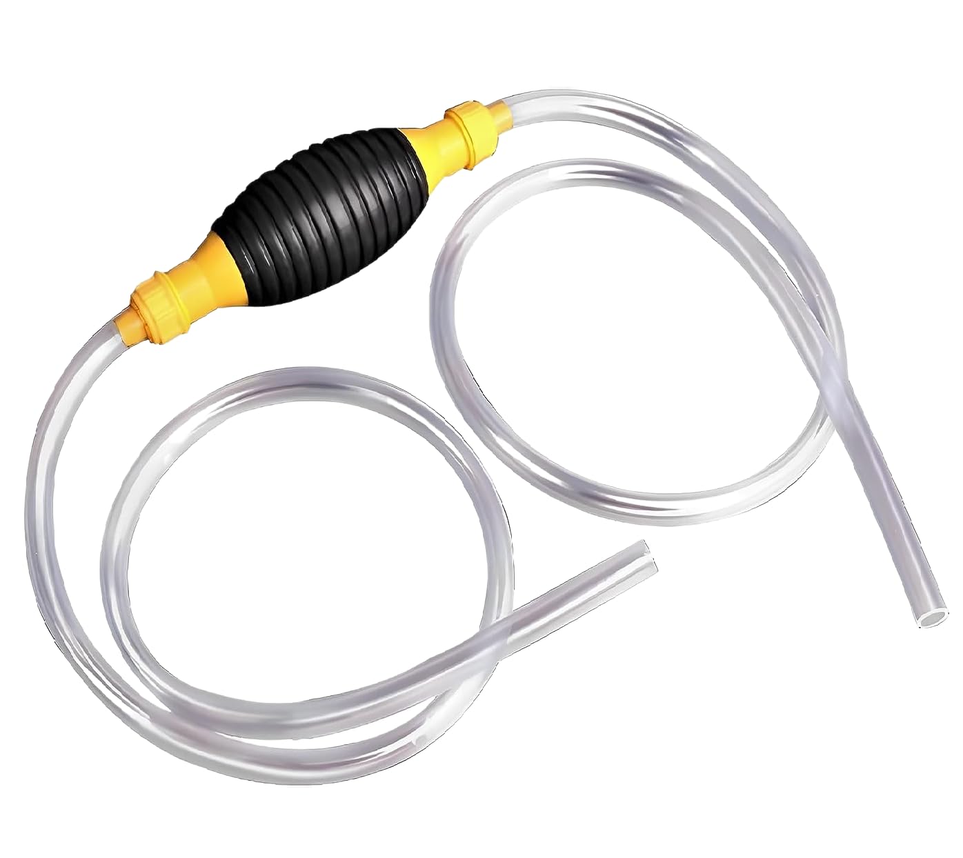 YOMITH Manual Hand pump with 2 Meter flexible Pipe, Siphon Pump Used for changing Oil, Diesel, Fuel, replacing water in fish tank (PACK OF 1, YELLOW + BLACK)-image-4