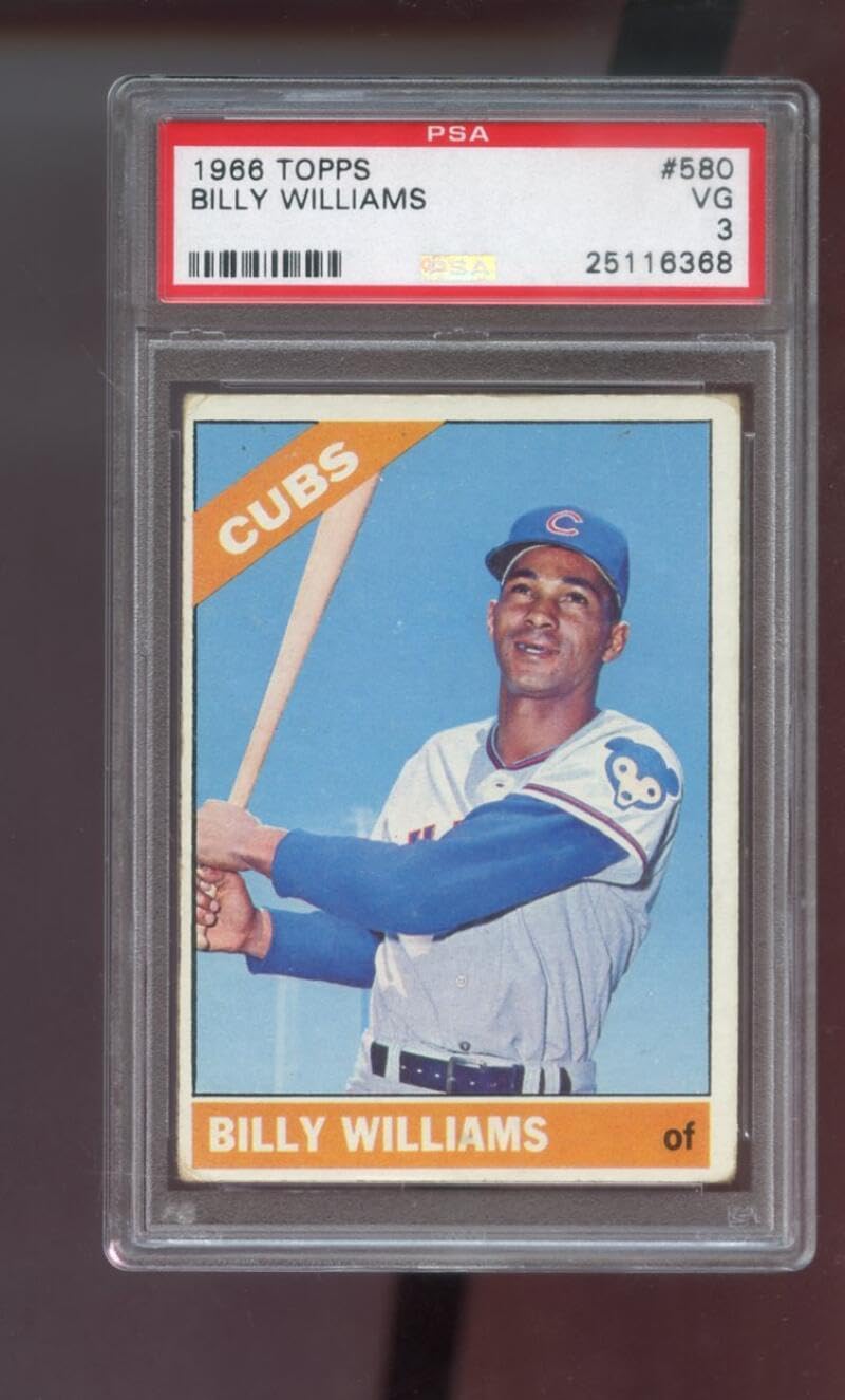 1966 Topps #580 Billy Williams PSA 3 Graded Baseball Card MLB Chicago Cubs HIGH NUMBER SHORT PRINT SP HN