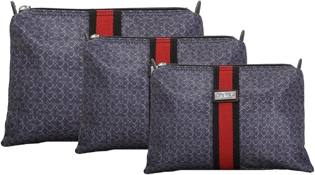 HDK837-RdStMed-M 12 x 0.5 x 9 in. Zip All Pod Carry Case Bag Red Stripe Medallion - Medium