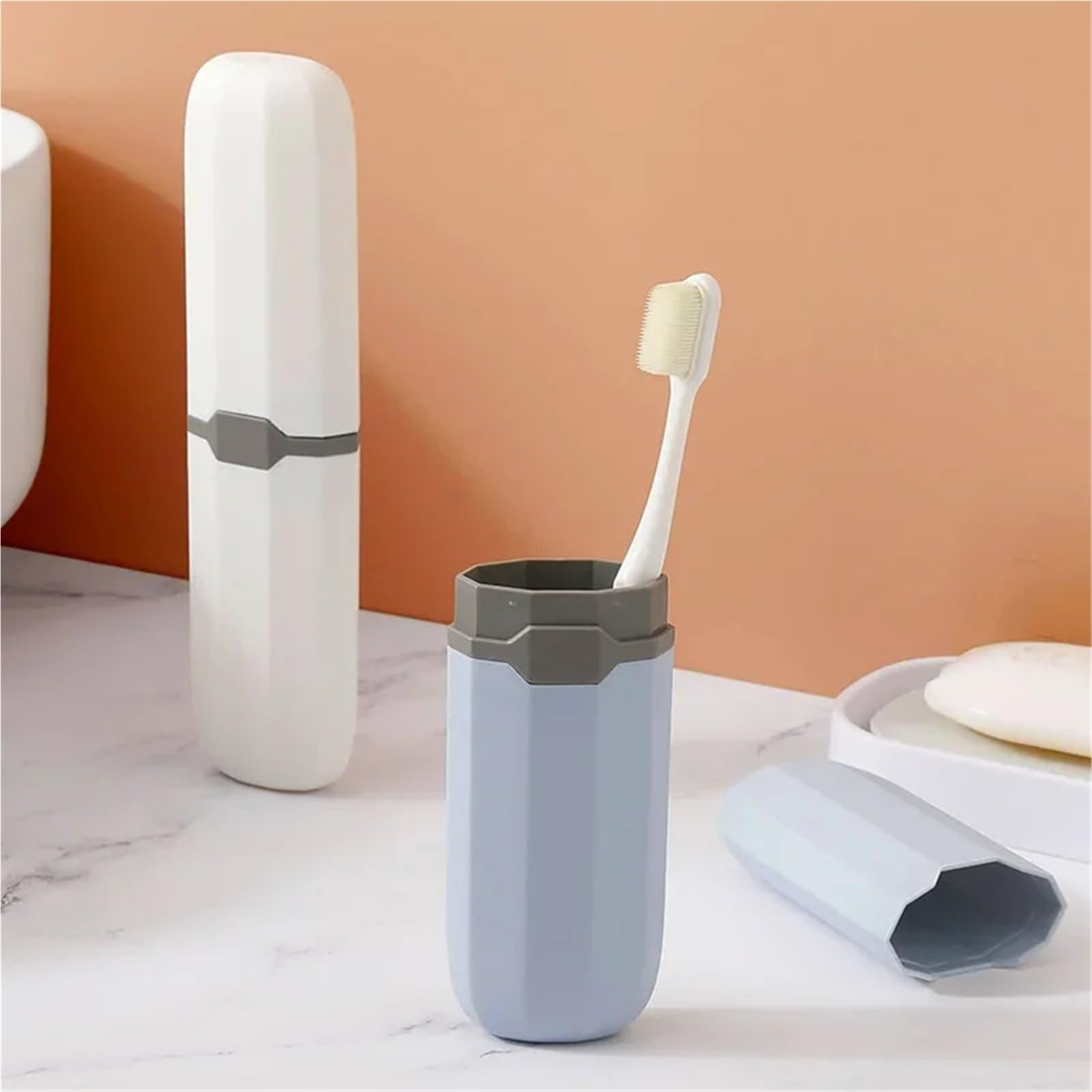 Vaso Para Cepillo De Dientes Tazas for cepillos de dientes for el baño, estuche de almacenamiento portátil, soporte for pasta dental, organizador, taza de almacenamiento for viajes al aire libre, taza