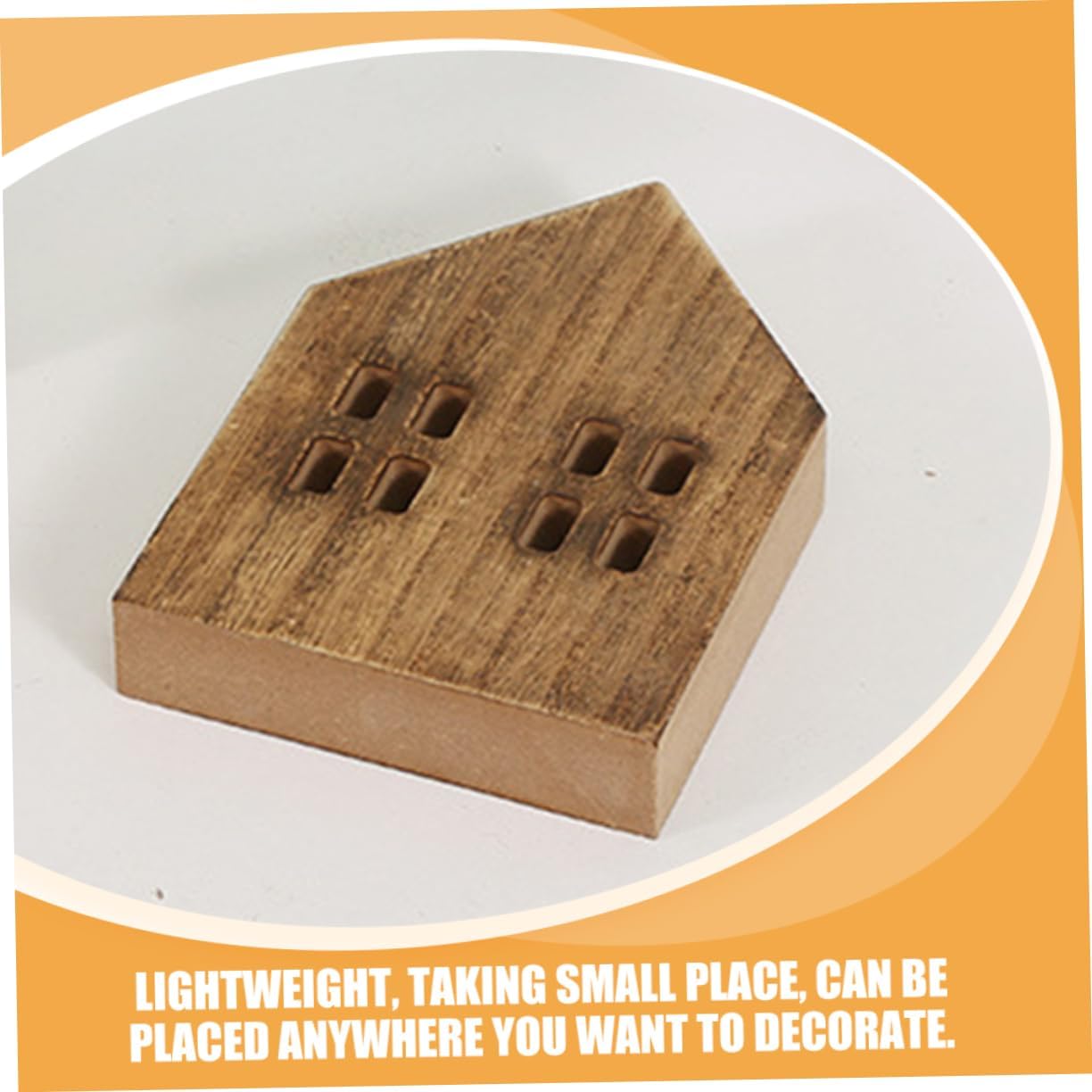 2Pcs Mini House Decor Slices Small Artificial Decorative Houses for Christmas and Home Party Centerpieces Lightweight Tabletop Festival Scene Ornaments