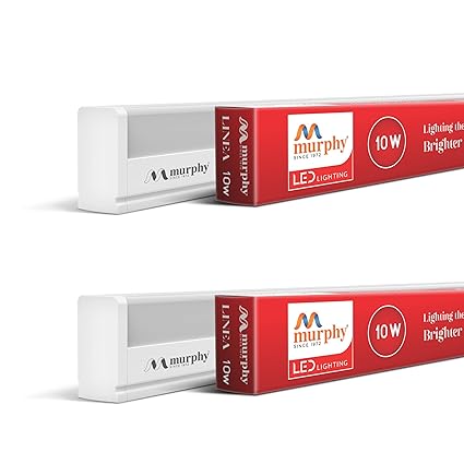 Murphy Led Tubelight 2 Feet 10W, Cool White Batten Pack of 2