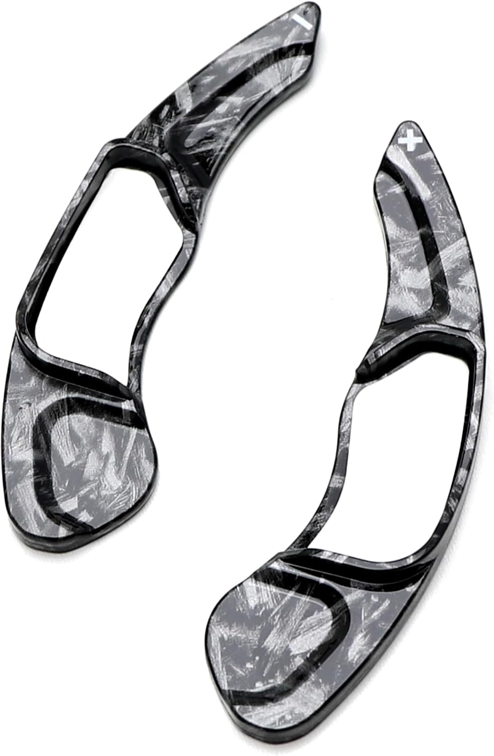 iJDMTOY Forged Caron Fiber Pattern Style Large Paddle Extensions Compatible with 2013-2020 2nd Gen Ford Fusion, 2013-2016 Ford Edge, 2016-2018 Lincoln MKX, etc