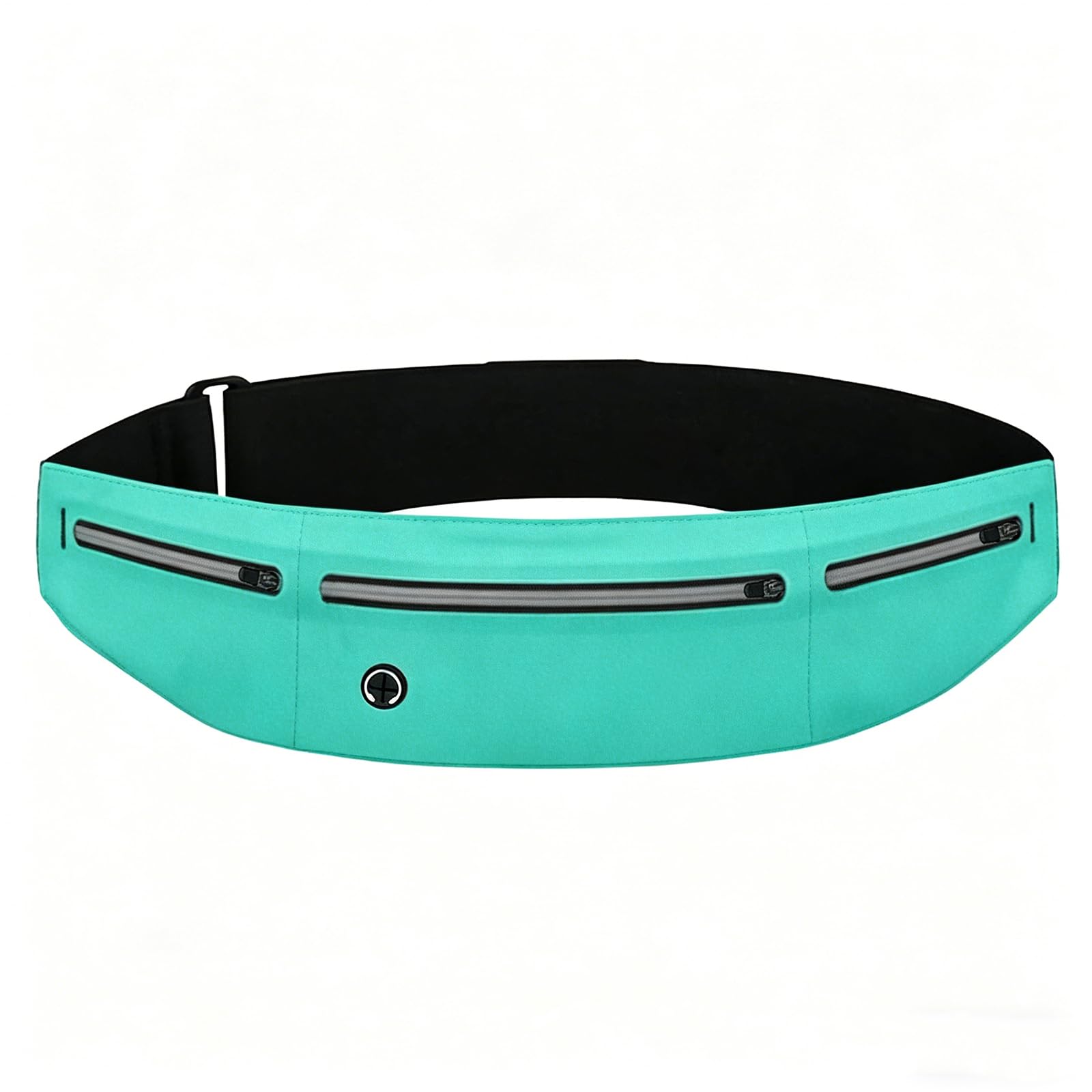 Slim Running Belt for Women Men, Lightweight Invisible Adjustable Fanny Pack for Phone Keys Essentials, Moisture Wicking Gym Waist Pouch Bag with 3 Pockets for Hiking Cycling Jogging Workout