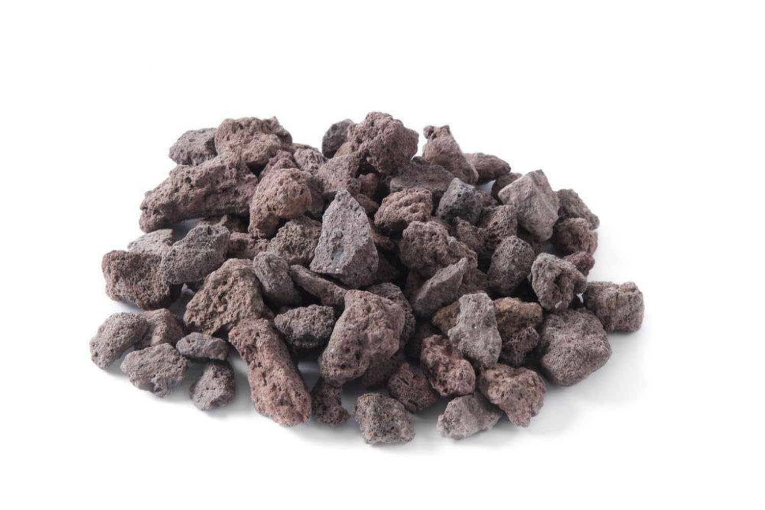 HENDI Pierres de Lave, Gros/Grand, pour Différents Types de Grills et Barbecues à Gaz, Roche Volcanique Naturelle, Pierre Réfractaire, Sac de 5 kg
