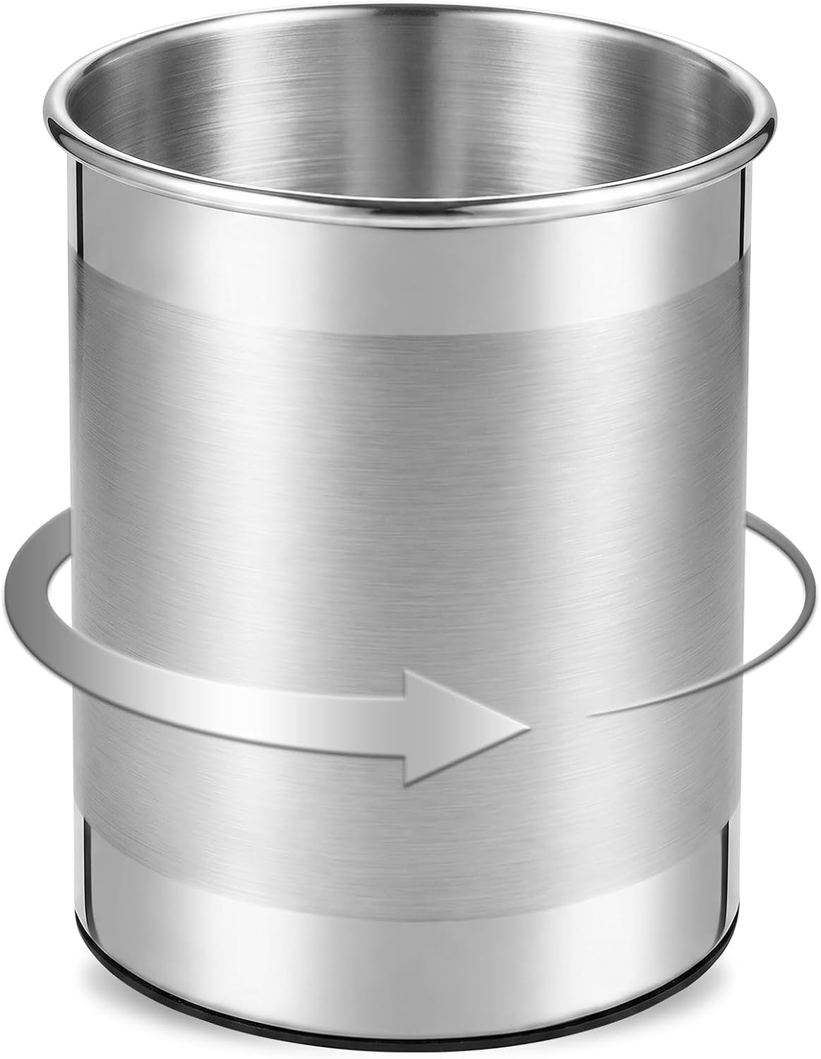 CHEFBEE 360° Rotating Stainless Steel Utensil Holder, Extra Large