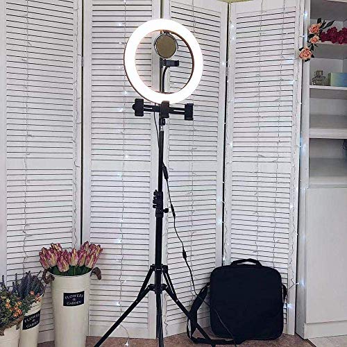 LXDDP 14-Zoll-LED-Ringlicht mit Stativständer und Handyhalter, mit 3 Lichtmodi und 10 Helligkeitsstufen für Vlogs, Live… – Bild 8