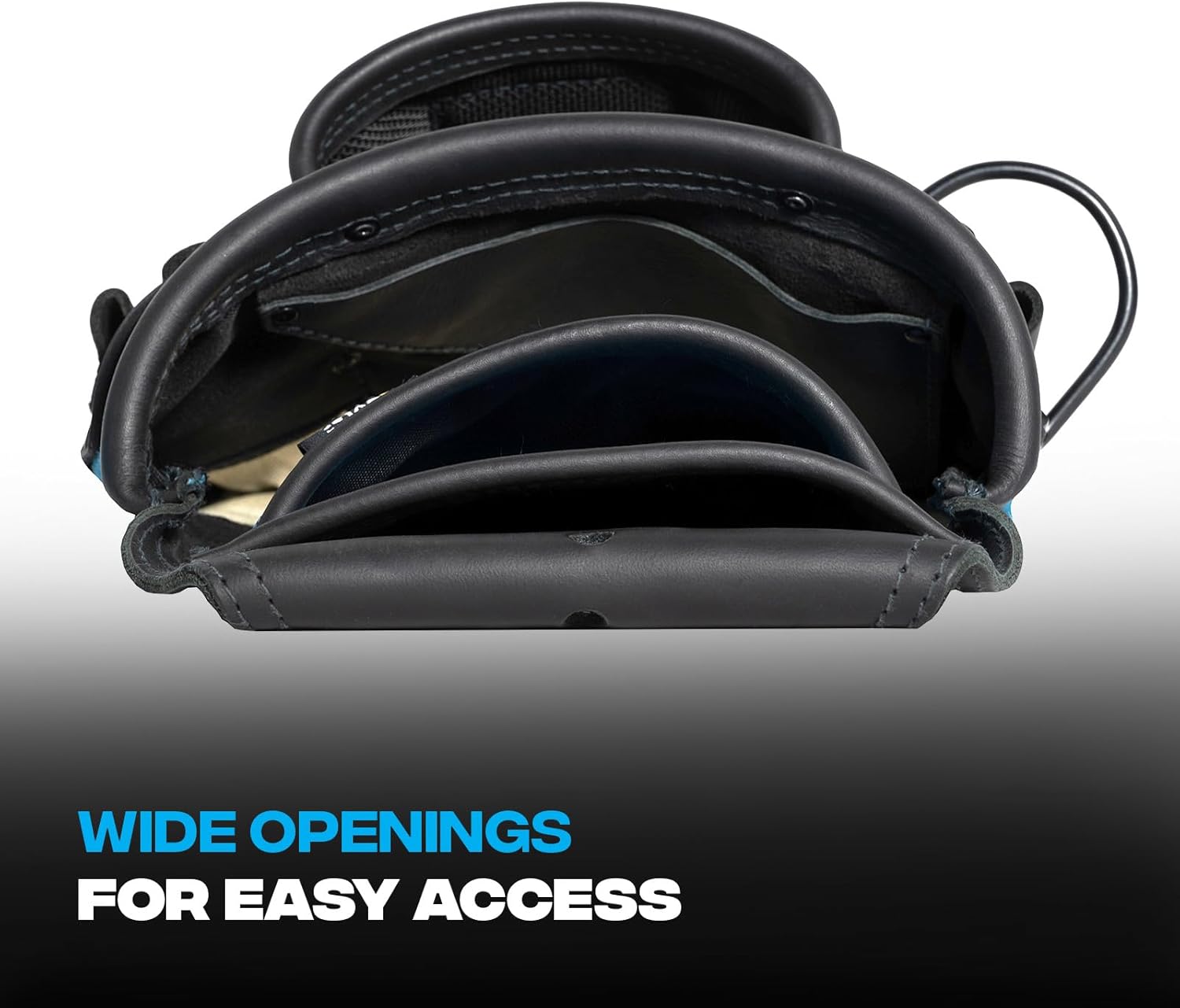 OX Tools Ultimate 10 Pocket Leather & Nylon Fastener Pouch, Top-Grain Leather & Kevlar Reinforcements