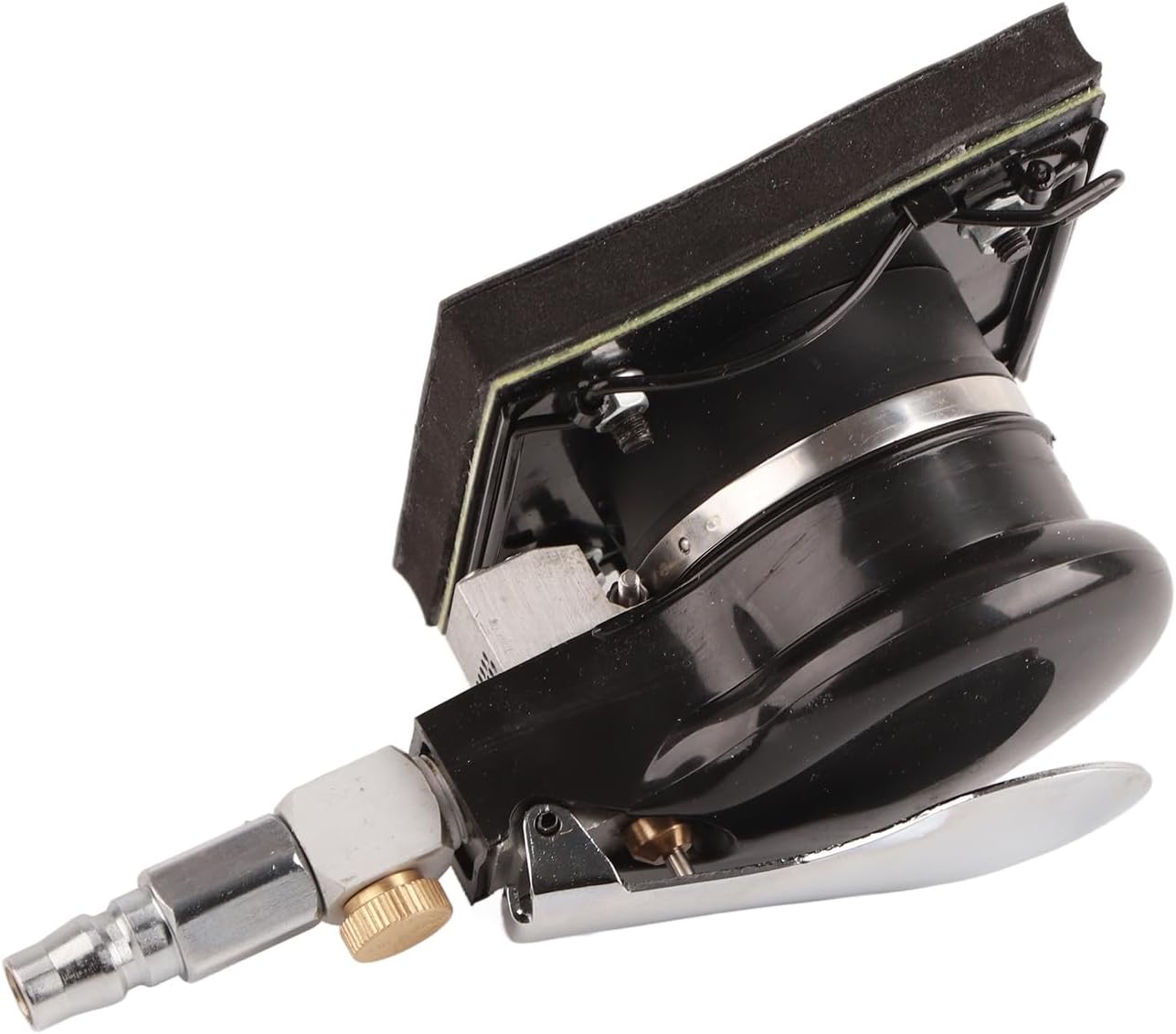 Pneumatic Tools Dual Action Sander, 3 Inch DA Small Square, Woodworking Air Polishing Grinding Machine - High Strength Zinc Alloy, Compact Ergonomic Design, Ideal for Fine Detail