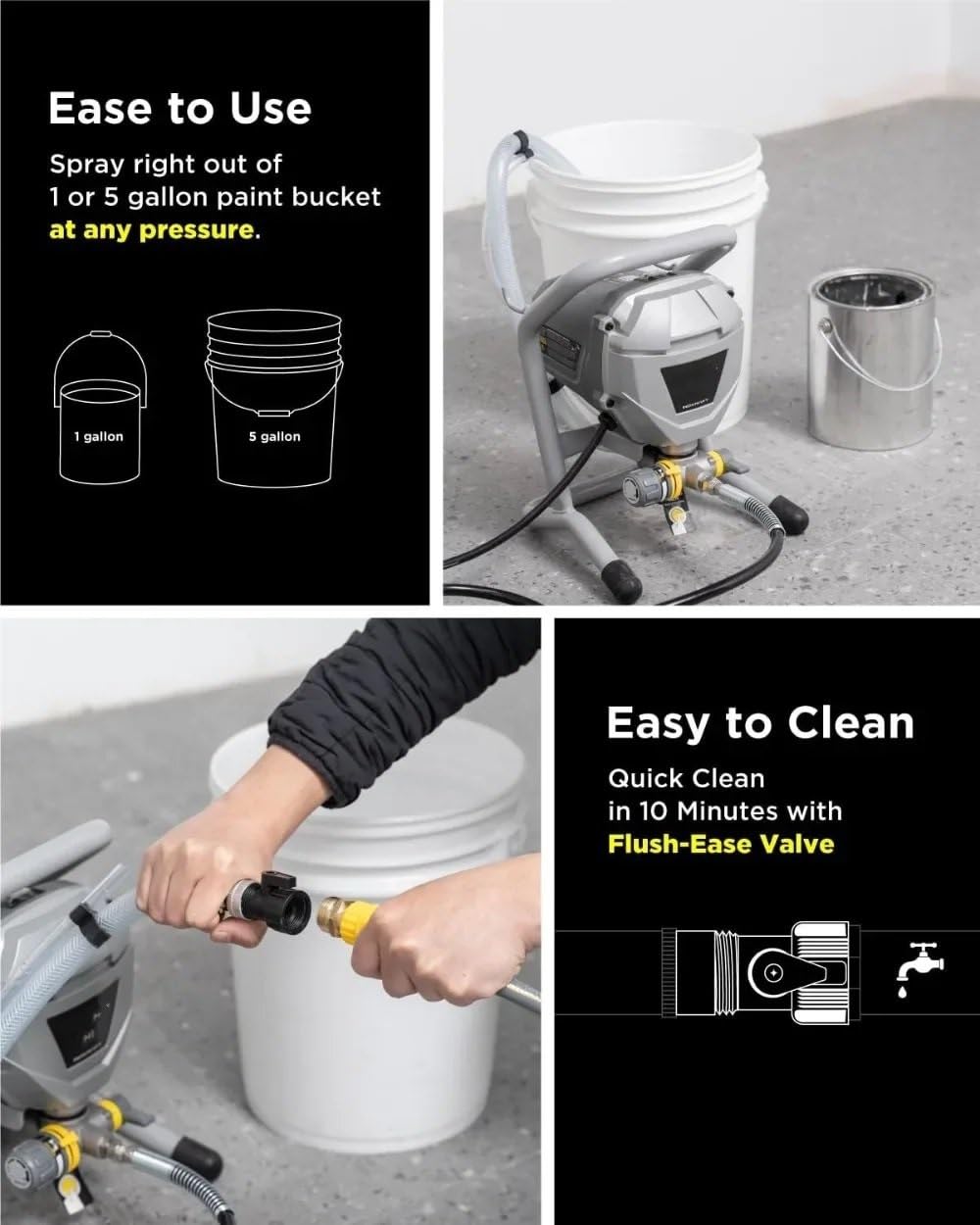 Spruzzatore Airless, Alta Efficienza, Nessuna Necessità Diluizione, Overspray Minimo, Può Completare Una Varietà Pittura Fai-da-te Pistole per verniciatura mini Pistola Spruzzo