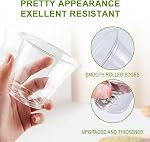 Paquet de 100 9 OZ Coupes en plastique transparent,Boutons à vin en plastique jetables,Recyclable PET Clear Cocktail Tumblers pour la fête de mariage, Coupes en plastique pour le vin Cockpit Punch