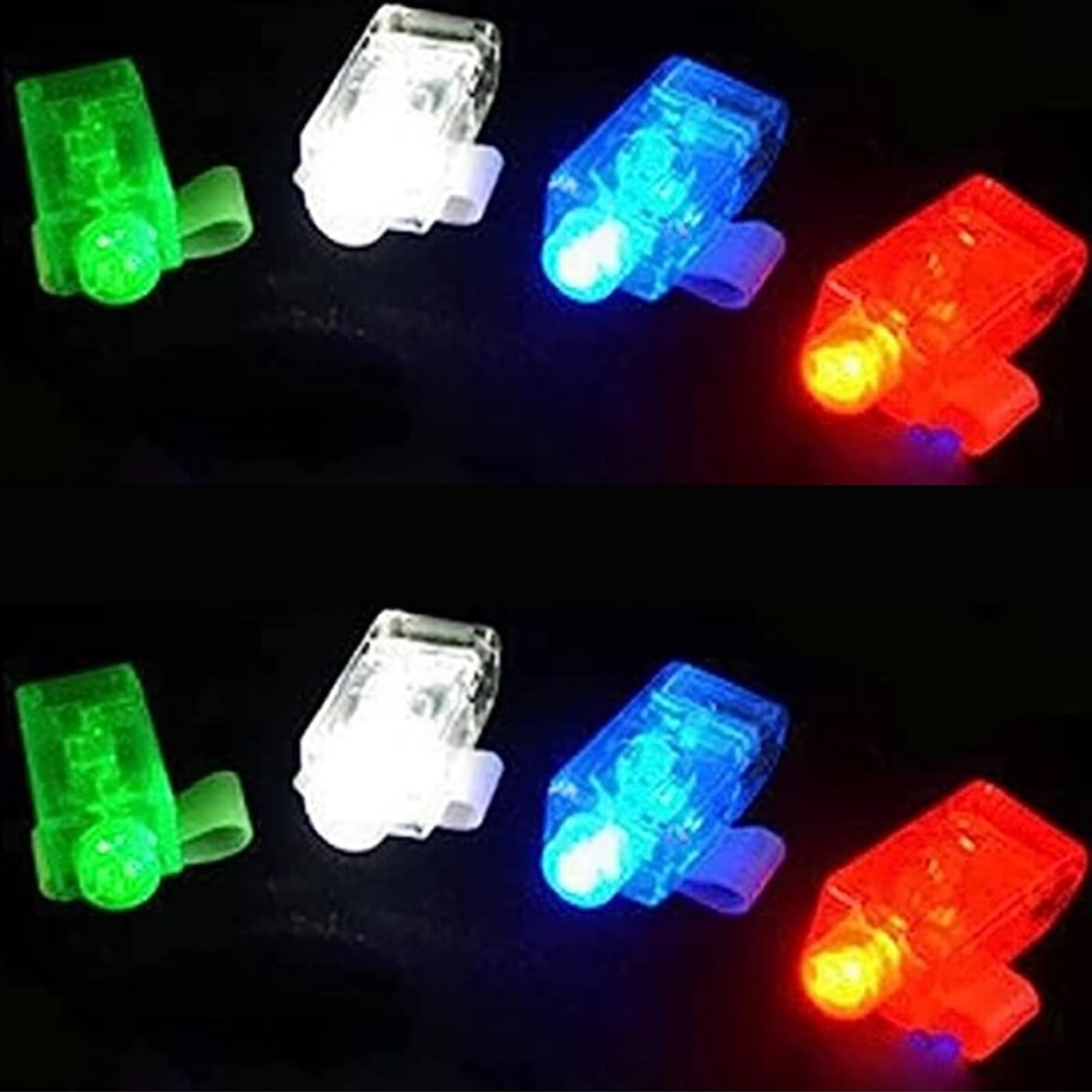 LED Finger Lights for Parties, Raves, Concerts - 8Pcs Flashing Finger Rings for Teens, Boys, Girls, Men, Women - Halloween Party Favors and Supplies