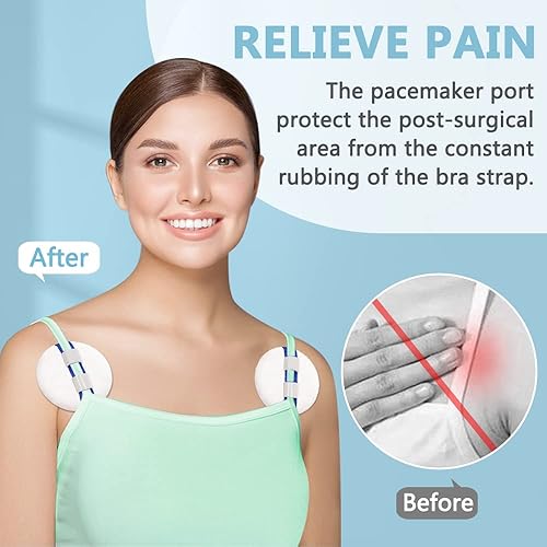 Miniatura 2 de Paquete de 4 protectores de incisión de marcapasos para poscirugía, almohadilla de pecho para evitar el roce de heridas para cirugía cardíaca,