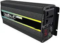 Inversor de energia de onda senoidal pura 4000W DC 12V/ 24V/ 48v/ 60v para conversor AC 220V inversor de energia solar, com tomada AC e display LCD