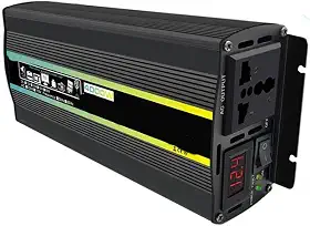 Inversor de energia de onda senoidal pura 4000W DC 12V/ 24V/ 48v/ 60v para conversor AC 220V inversor de energia solar, com tomada AC e display LCD