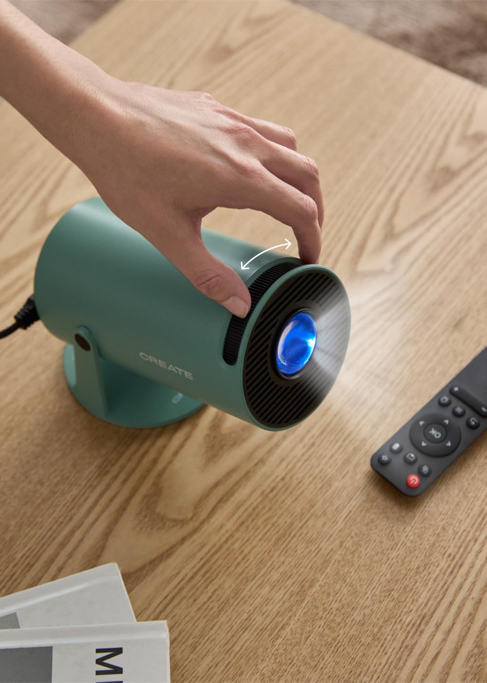 CREATE/Projector Studio Compact/Proyector Smart HD con WiFi Verde Sage