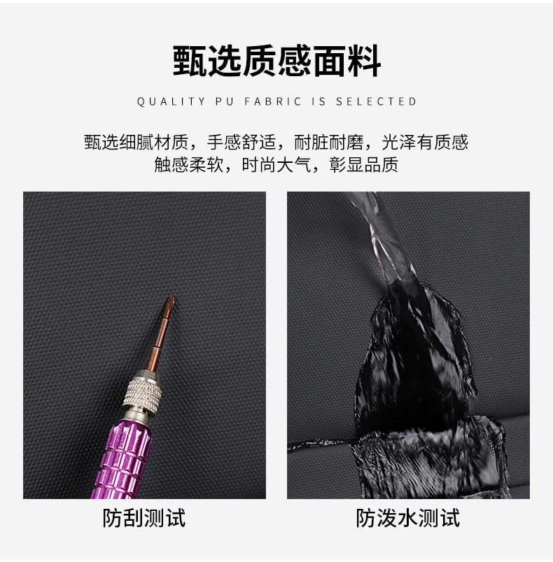 Multi-functional computer bag, expandable, solid color, simple business, new men's commuting water-resistant backpack (black)3