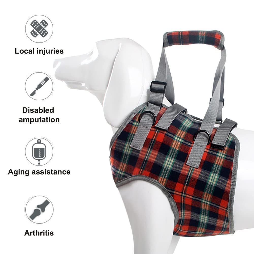 Harnais de Levage pour Chien,Support de Levage de Chien avec Poignée pour Pattes Avant,Sangles Réglables pour Chiens Âgées Handicapées Récupération Et Marche