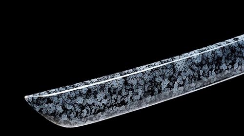 Miniatura 7 de 47 "Naginata Clay Templado T1095 Hoja de Acero de Alto Carbono Dragón Espada Samurái Japonés Maquinilla de Afeitar Hoja de Espiga Completa Afilada