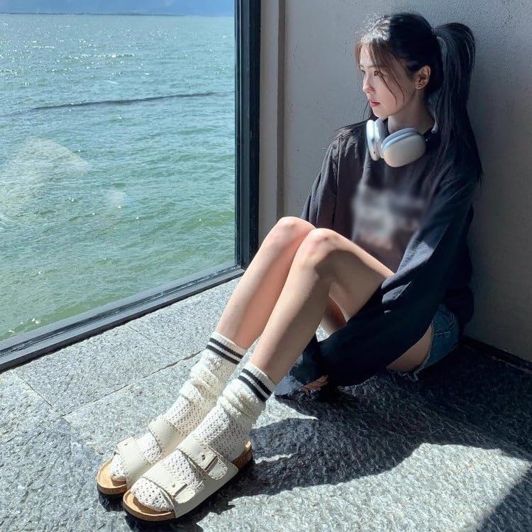 HBJWOV Thick Soled Boken Slippers for Women Wearing Sandals for Women Wearing Beach Shoes for Women(35)3