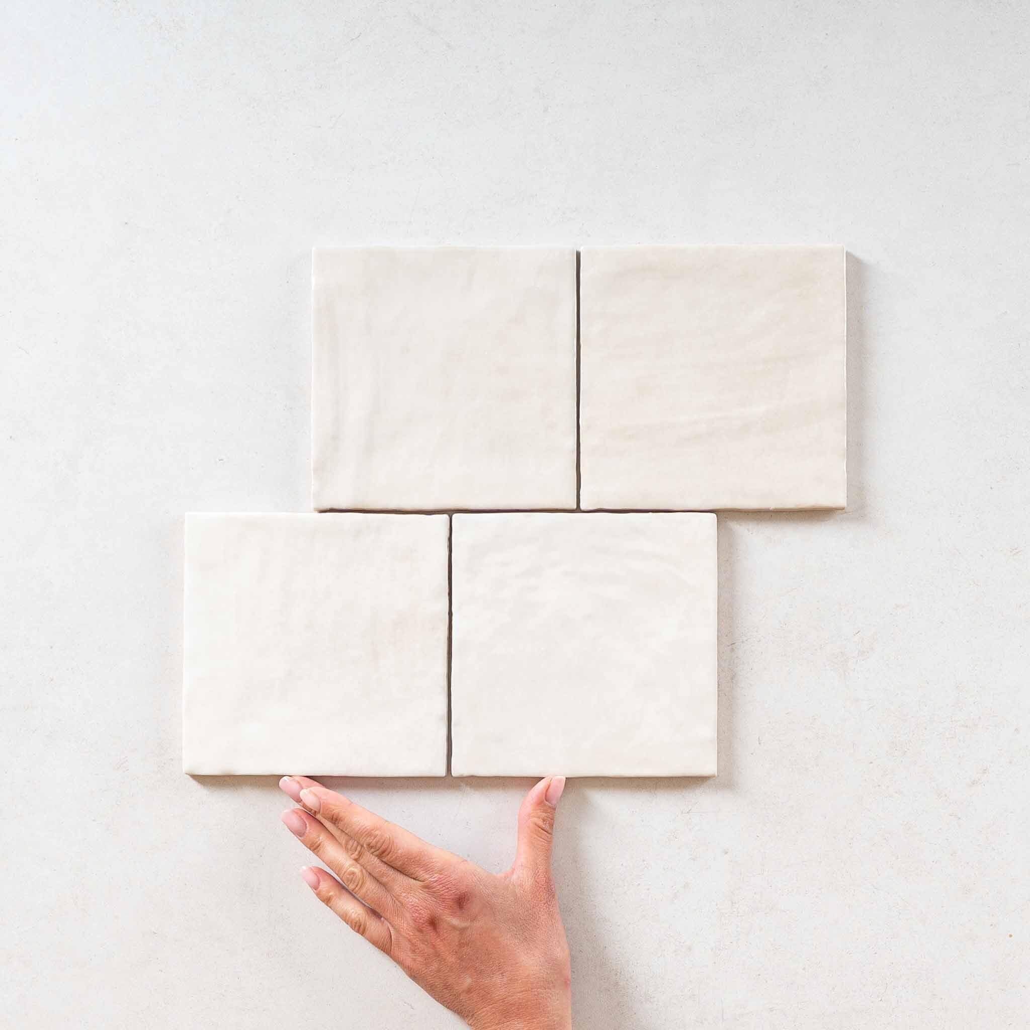 Azulejo efecto Zellige Beige La Riviera 13,2 x 13,2 cm – Wheat (1 m²)