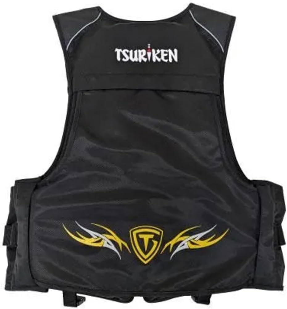 Amazon | 釣研(TSURIKEN) フローティングべストTV251 L ブラック Amazon | 釣研(TSURIKEN) フローティングべストTV251 L ブラック