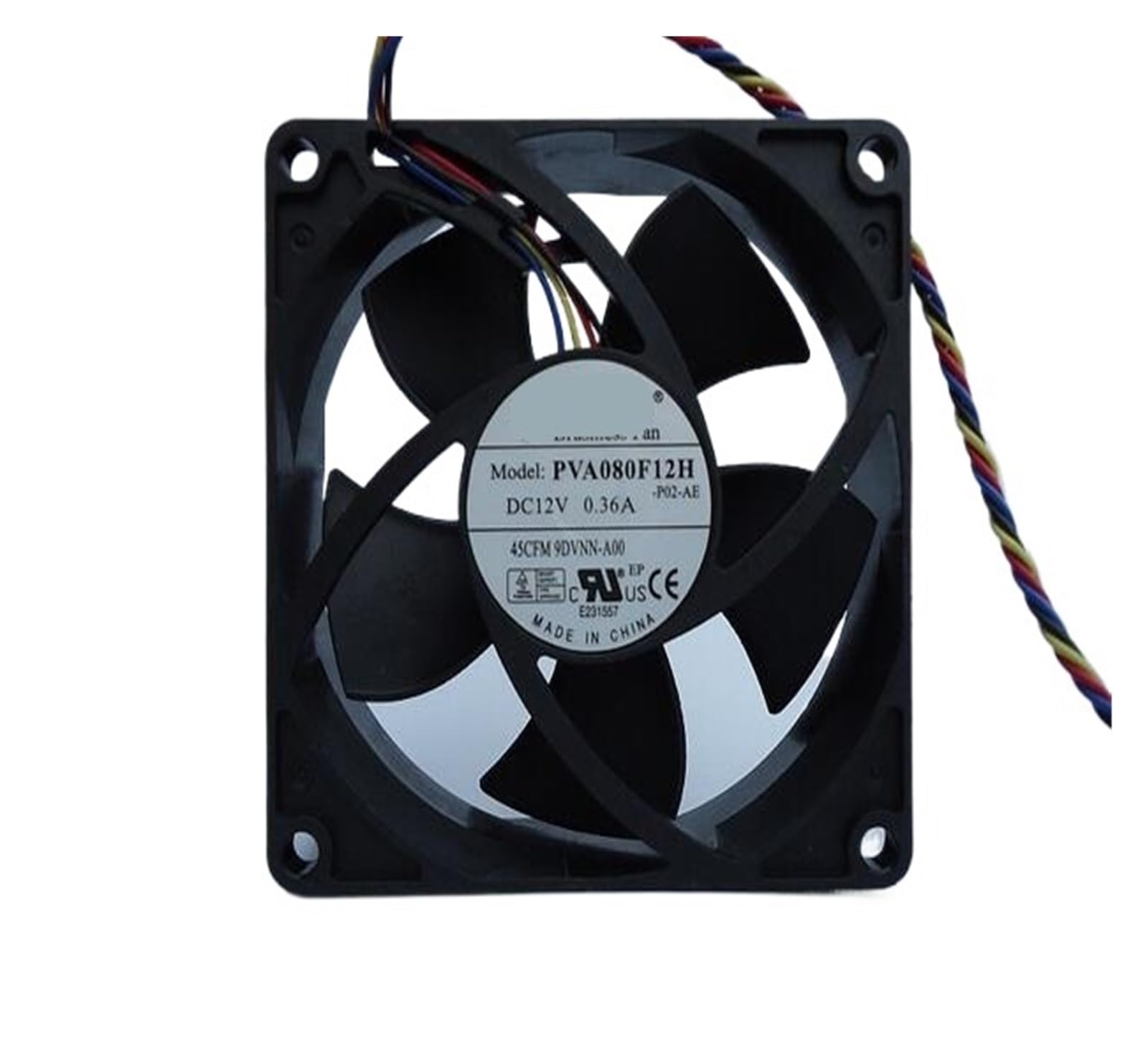UITGVDQAT PVA080F12H 80 * 80 * 20 12V 0.36A 4 Wire Fan