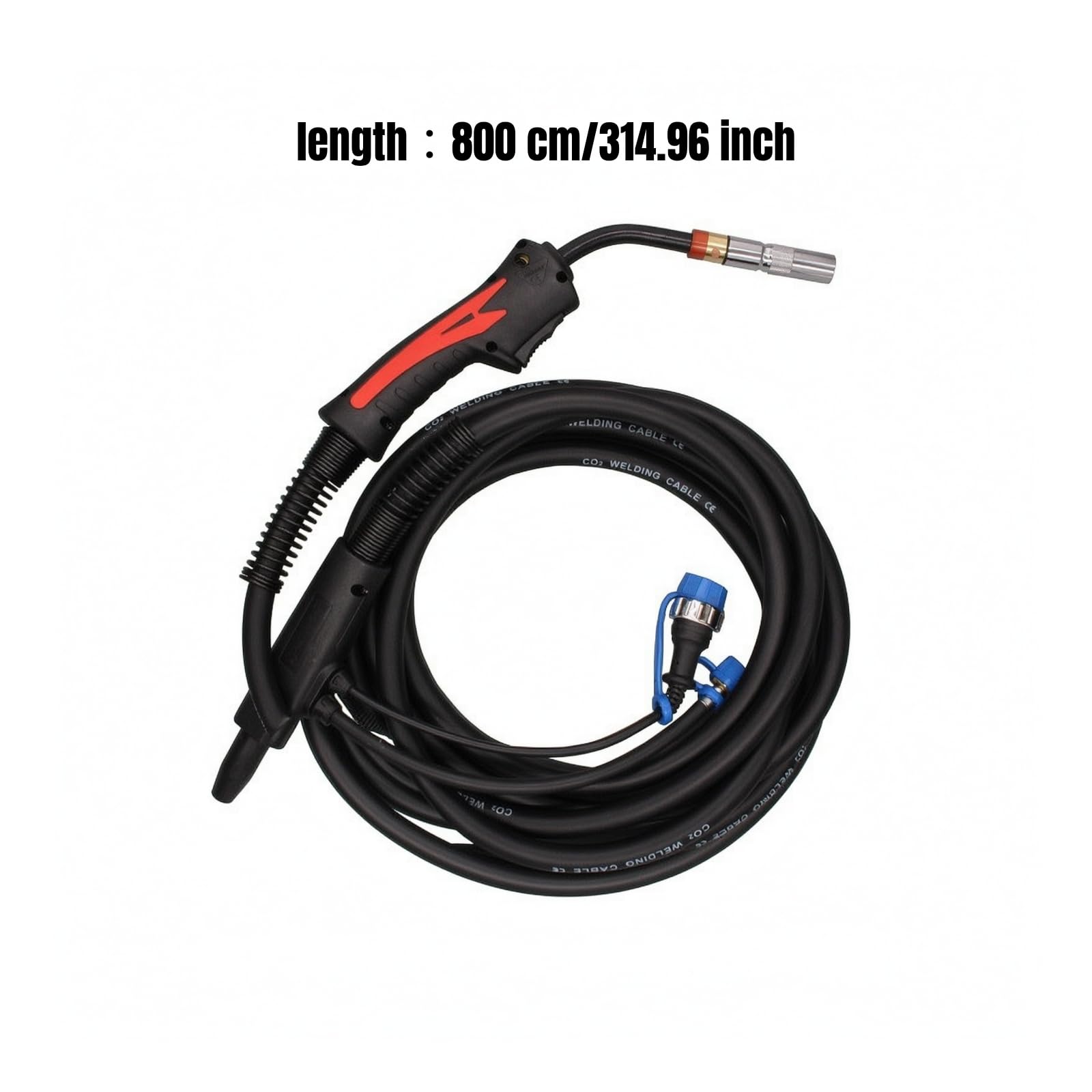 perfk Antorcha Soldadura | Cable Flexible, Revestimiento para Soplete Soldadura, Protección Dobleces, Guía Alambre con Aleación Aluminio, 500A 8M