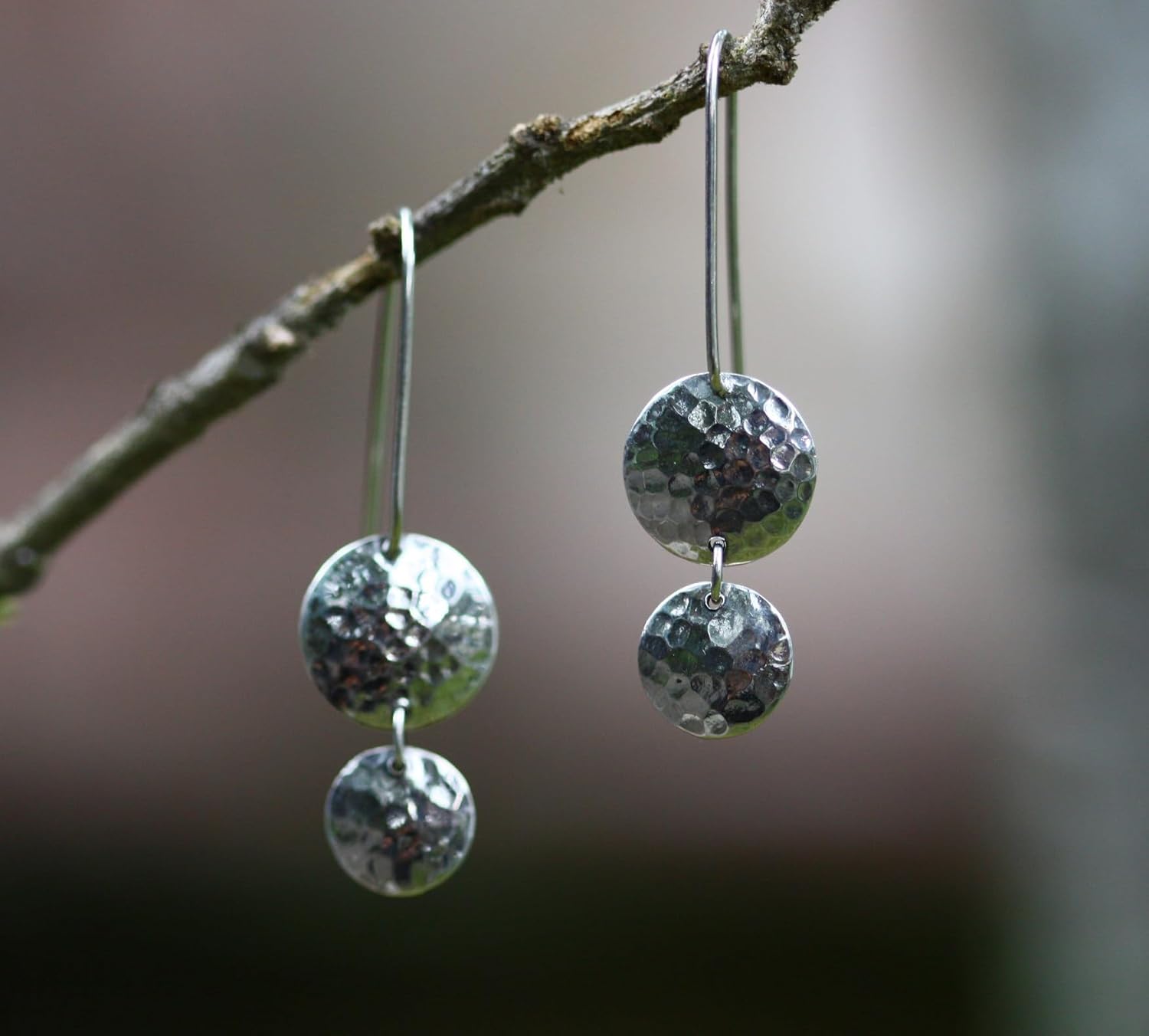 NOVICA Artisan Handmade Sterling Silver Dangle Earrings No Stone Indonesia [1.8 in L x 0.5 in W] ' Magical Shields'