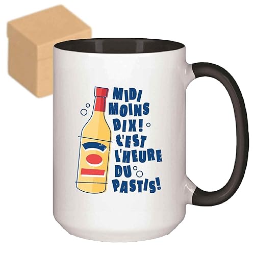 Miniatura 1 de - French Alcohol Lover's Gift, Ideal For 's Anniversary - Drink Pastis Quote, Humorous On 11oz 15oz Inner Color Accent Mug