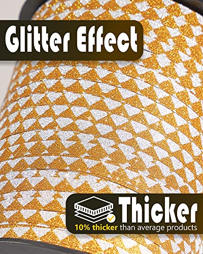 Image of PartyWoo Glitter Ribbon, 500 Yard Gold Curling Ribbon for Balloons, Crafts, Gift Wrapping by PartyWoo