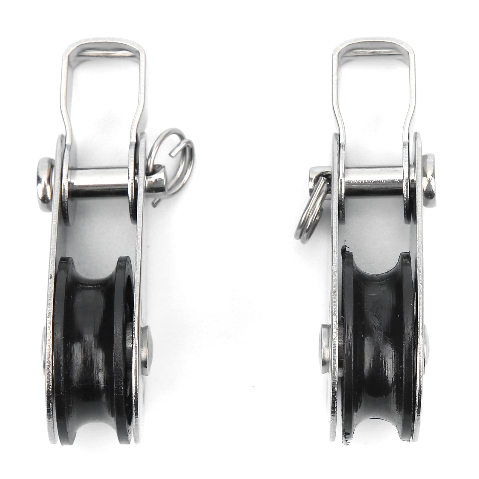 Pulegge in Nylon in Acciaio Inossidabile da 2 Pezzi, Pulegge di Sollevamento Piccole Accessori per Pulegge con Cuscinetti in Acciaio per Kayak a Vela per Barche