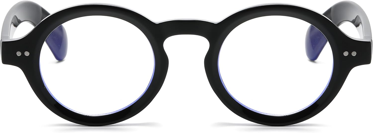 Round Frame Glasses for Women Men Small Circle Clear Lens Glasses Blue Light Non-prescription Eyeglasses - Image 5