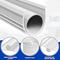 Vista 2 de DGSL - Tiras de sellado para puerta de garaje inferior de goma impermeable, universal, resistente a la intemperie, para sellado de umbral, tira