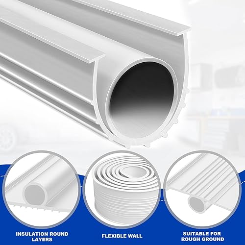 Miniatura 2 de Kit de sellos de goma para puerta de garaje, repuesto de tira de sellado, universal resistente a la intemperie, extremos en T de 516 pulgadas, 3 34