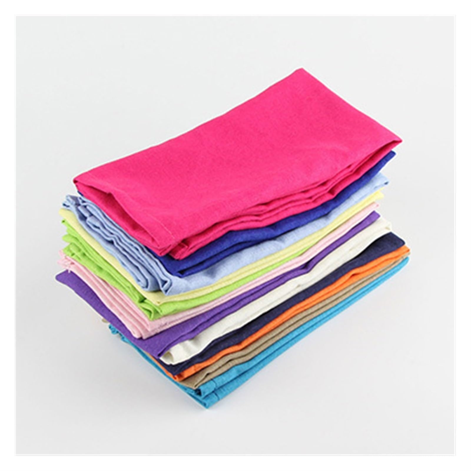 Stoffservietten Set von 12 Stück Tuch Servietten 40x40cm Baumwolle Leinen Servietten Tischsat Weiche Esstisch Servietten Matte Kinder Tisch Serviette Stoff Tischservietten (Color : 12 CJ006 4040mixed