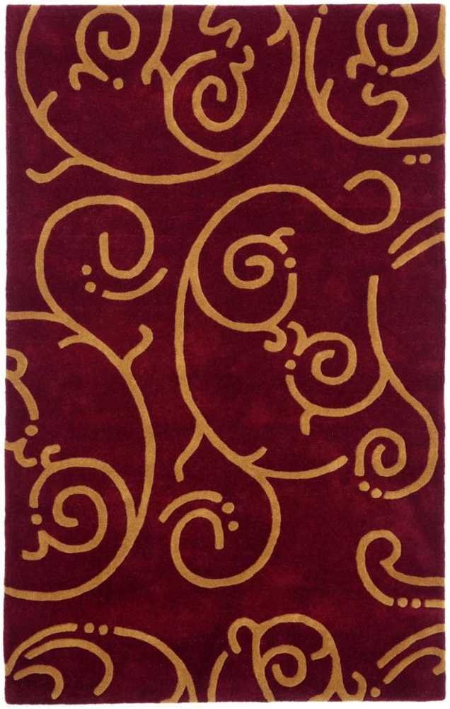 Structure Archer Rug, 5-Feet by 8-Feet, Burgundy