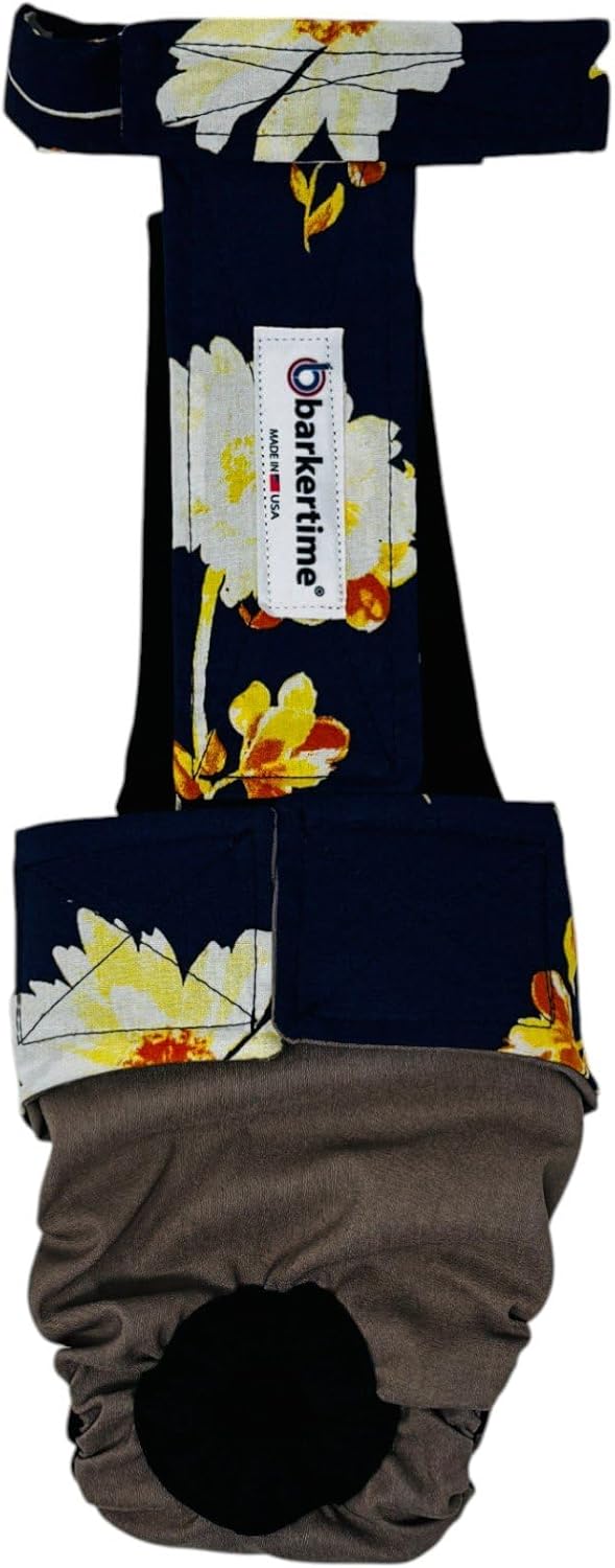 Golden Bloom Dog Diaper Overall, XL, with Tail Hole - Made in USA
