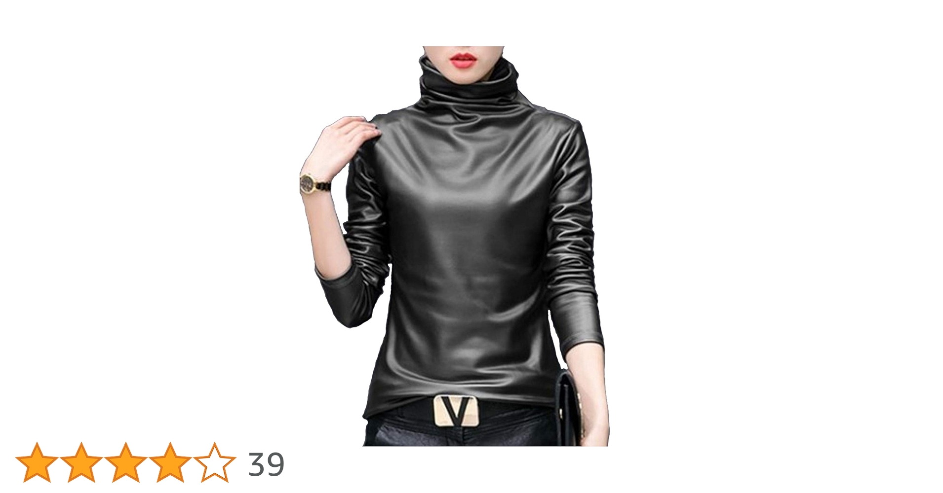 Amazon | [narunaru] レディース フェイクレザー トップス