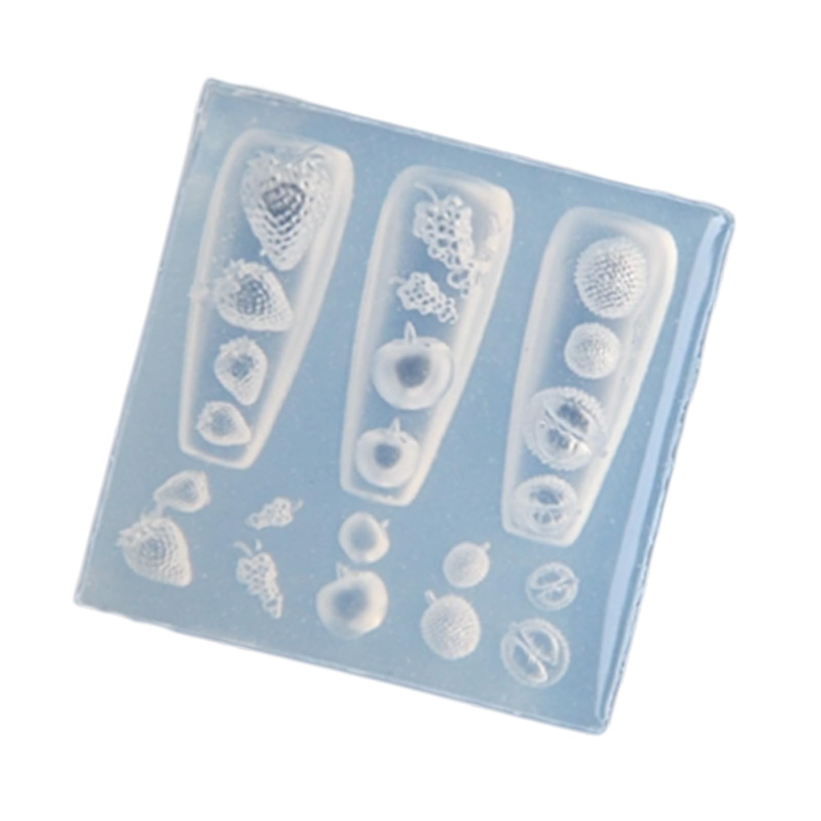 Maxtonser Nails Art Silicone Mold Food Theme Manicure Training Tool Professional Manicure Supplies Perfect for Various Occasion