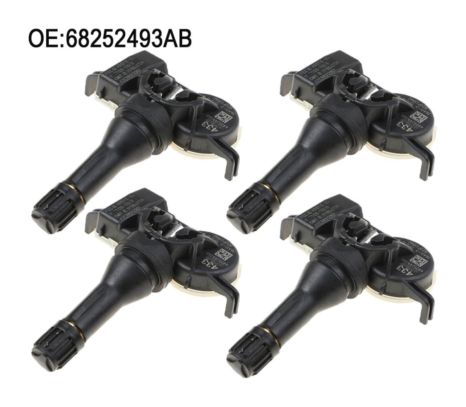 Sensore Pressione Pneumatici Per Jeep Per Renegade 2014-2021 4PCS Sensore Di Pressione Dei Pneumatici TPMS 68252493AB