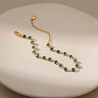 Vista 52 de Delicadas pulseras de oro para mujer, chapado en oro 18, ajustable, mal de ojo, mariposa, cuentas, perla, corazón, turquesa, hecha a mano para mujer