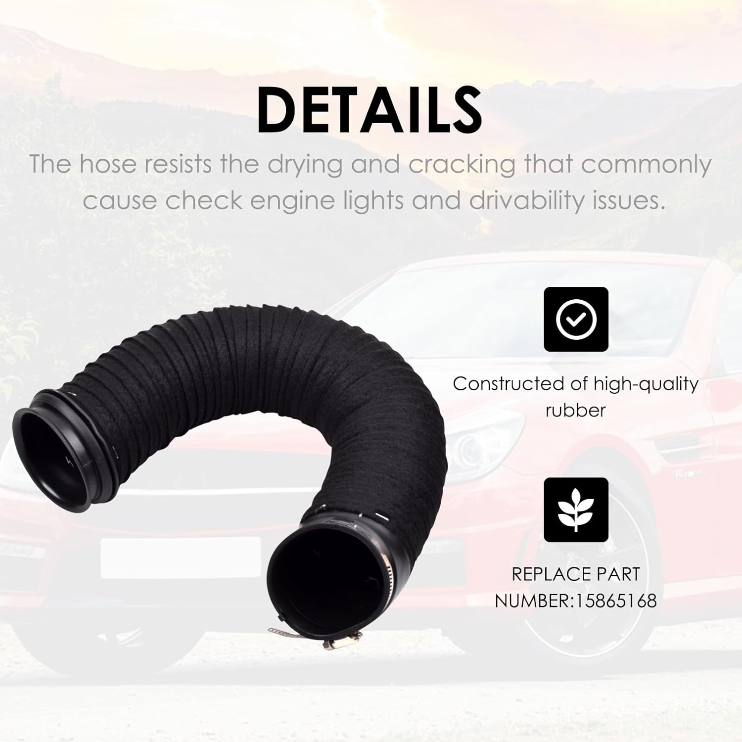 Air Cleaner Intake Duct Tube Hose Compatible with Chevrolet HHR 2006-2011 07 15865168