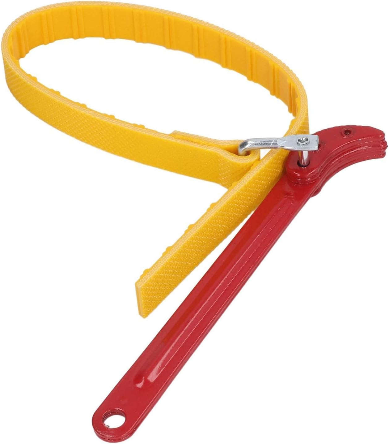 8.3" Multi-Purpose Belt Strap Wrench Handle, 19.3" Length Adjustable Strap, Reinforced Pipe Wrench Filter Opener Tool for Plumbers