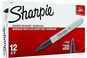 Box of Sharpies: Fine Point Permanent Markers, Highlighting 12-Pack Black Fine Point Markers