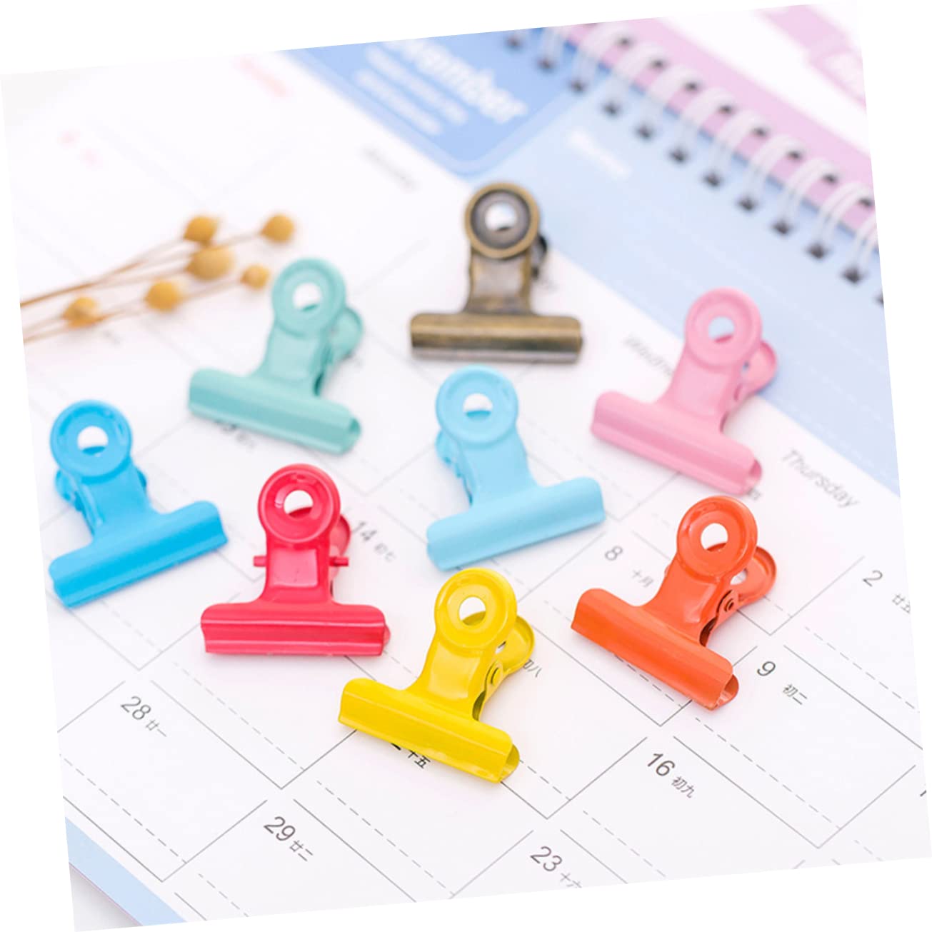 SEWACC 120stücke Metall Rundklammern Bunte Binder Clips Für Schule Büro Und Zuhause Praktischer Papierhalter Zum Organisieren Von Dokumenten Und Preisschildern